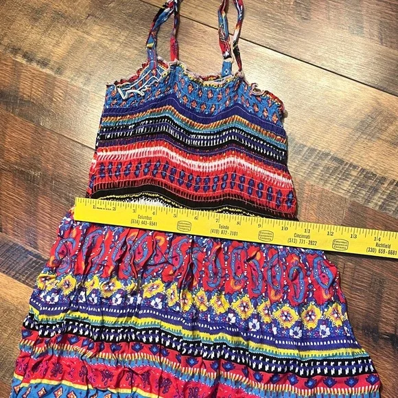 Colorful Maxi Dress with Straps box 17 - Picture 3 of 5